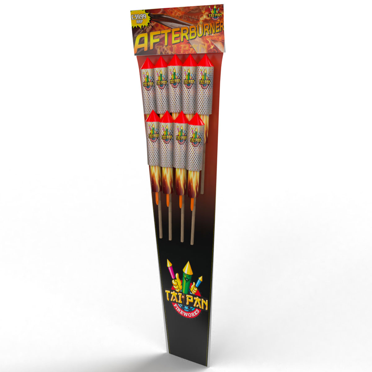 afterburner rockets by tai pan fireworks, available at Paul's Fireworks