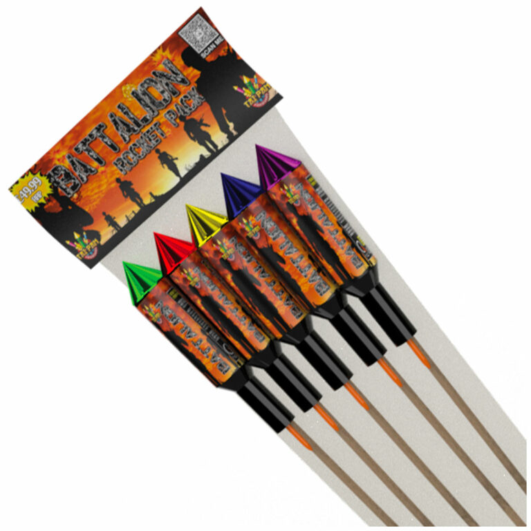 battalion rockets by tia pan fireworks, available at Paul's fireworks