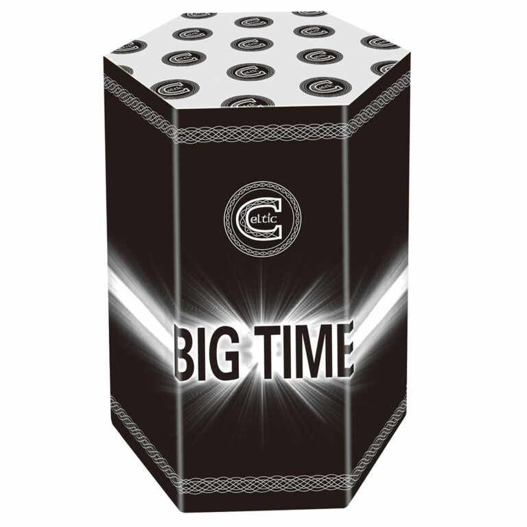 big time by celtic fireworks. barrage firework available at pauls fireworks
