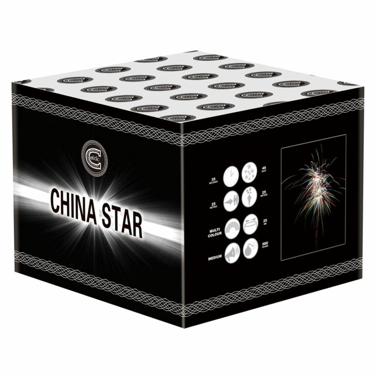 china star barrage firework by celtic fireworks available at paul's fireworks