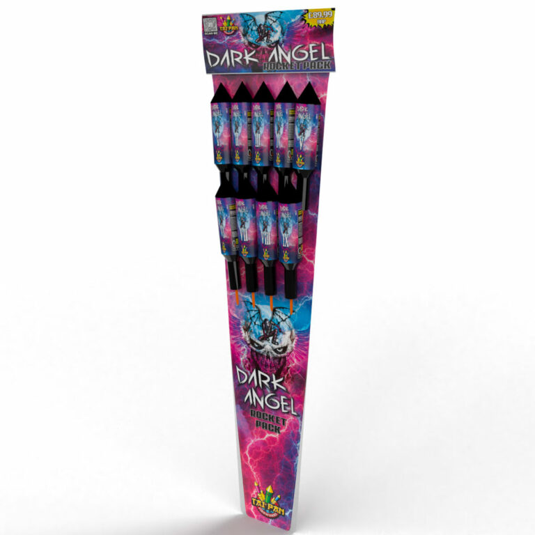 dark angel rockets by tia pan fireworks, available at Paul's Fireworks